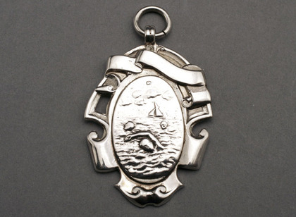 Lifesaving and Swimming Silver Fob Medallions - Set of 3